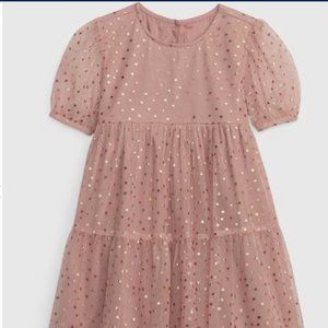 GAP | Toddler Metallic Star Tulle Tiered Dress - Toddler size 3